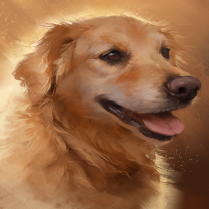 Golden Retriever Art Roblox decal