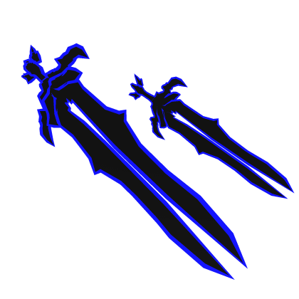 Dark Blue Double Cartoony Sword Roblox item