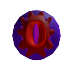 Red and Purple Holly Eye of Christmas