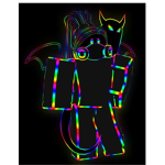 Cartoony Rainbow Marshmello