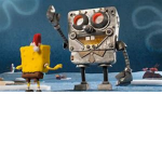 robot sponge penguin