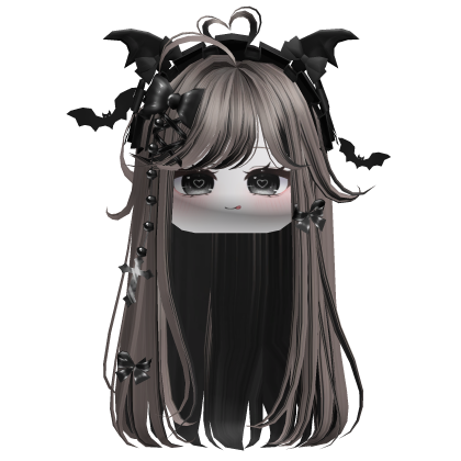 Vamp Straight  Hair w/Headband (Ash&Black)
