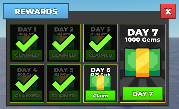 Daily Reward System preview 1