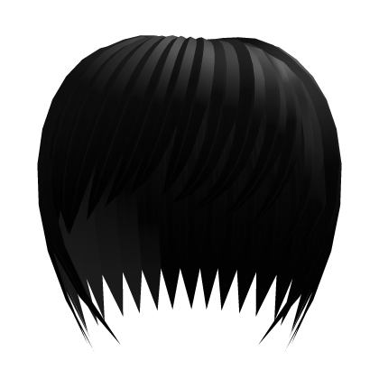short razor cut hair (black) Roblox item