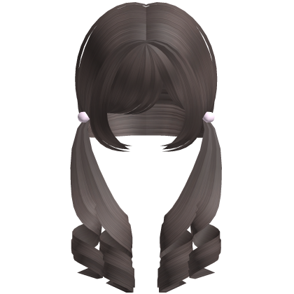 sweet dolly pigtail curls in brown