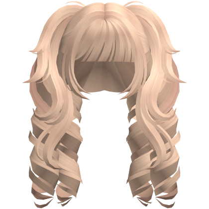 Curly Fluffy Anime Pigtails Blonde Roblox item