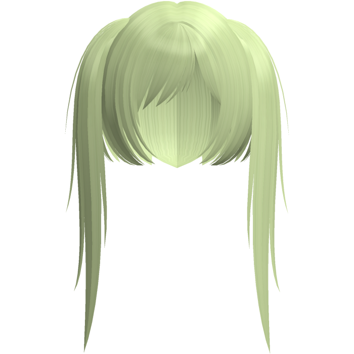 cute moe emo scene pigtails neon green