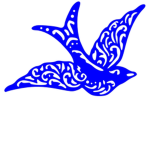 wolf bird blue