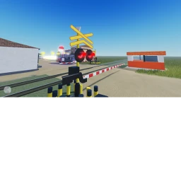 Indonesian railroad crossing. icon