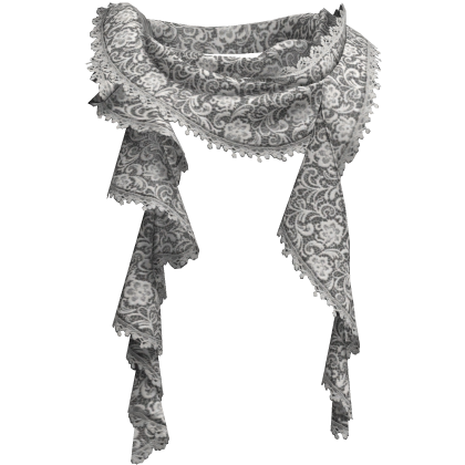 3.0 Lace Scarf Snow Cozy White
