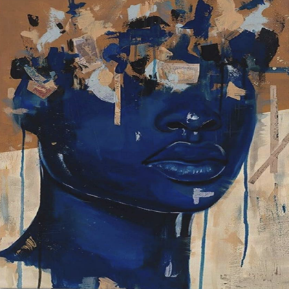 Black woman painting 1 Roblox decal