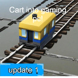 Cart ride into gaming pc icon