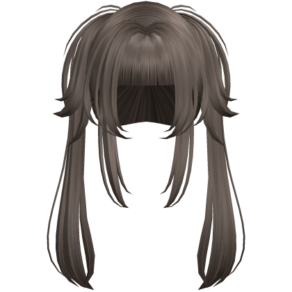♡ long emo wispy light brown twintails Roblox item
