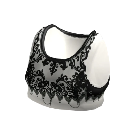 Black Rose Lace Crop Top | Roblox Item - Rolimon's