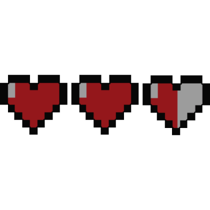 Pixel 8-bit Heart Health Bar