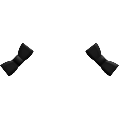 cutesy simple bows hair ties in black