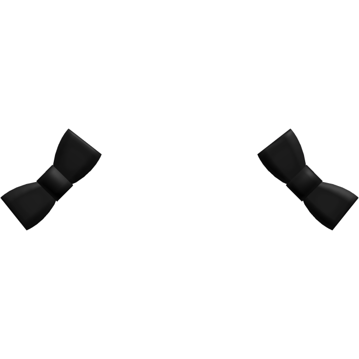 cutesy simple bows hair ties in black