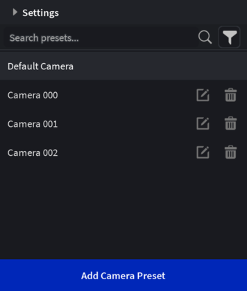 Camera Presets preview 1