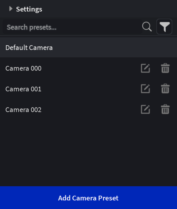 Camera Presets preview 1