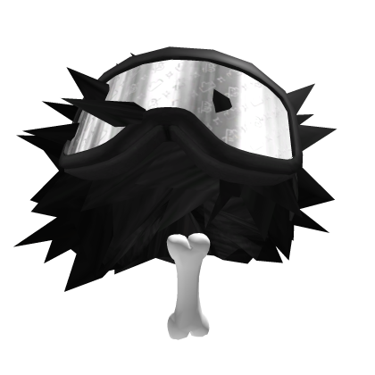 Black Hair and Bone (FOR HEADLESS) Roblox item