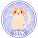 100K Cat Clicks Roblox badge thumbnail