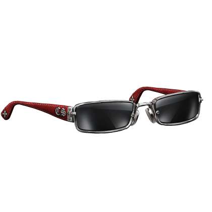 Y2k Emo Red Leather Cross Glasses