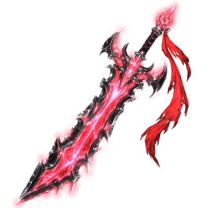 (Emissive) Glowing Crimson Blood Red Demon Sword