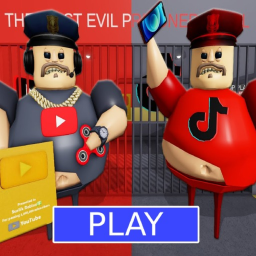 YOUTUBE VS TIKTOK POLICE PRISON RUN! (Obby)