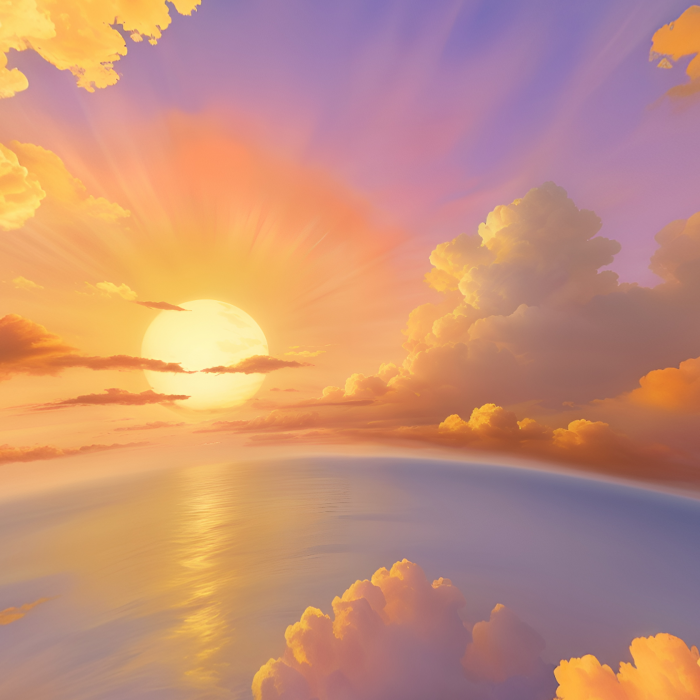 Pastel Golden Sunrise Sky preview 1