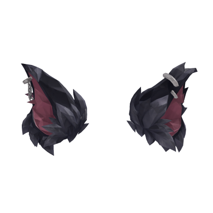 purple stylized fluffy furry dragon bat ears