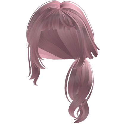 Cute Low Side Pigtails (Pink) Roblox item