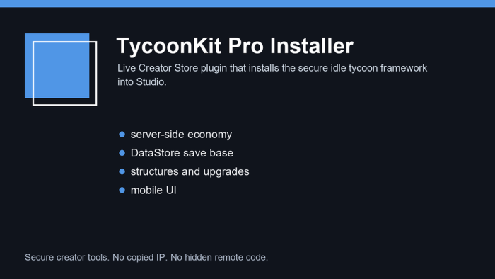 Tycoon Starter Kit Pro Installer preview 3