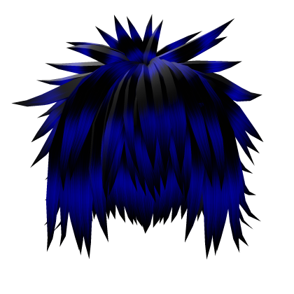 Messy Spiky Emo Black & Blue  Hair  Roblox item