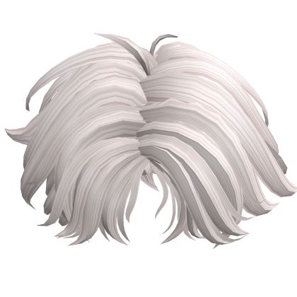 Messy Middle Part Y2K Hair - White Roblox item