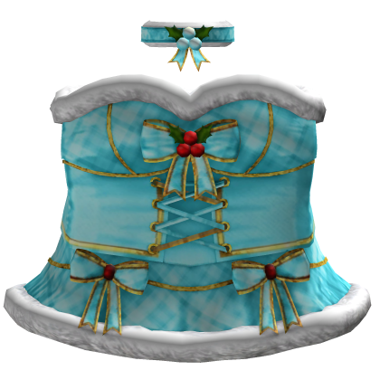 Kawaii Cyan Christmas Dress