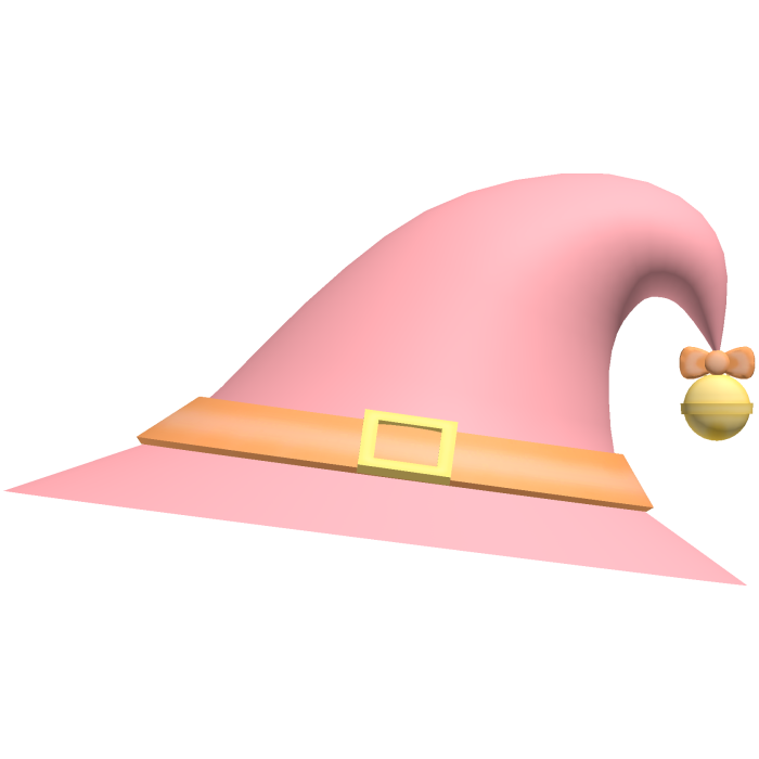 pink peachy kitty cat cutesy witch halloween hat