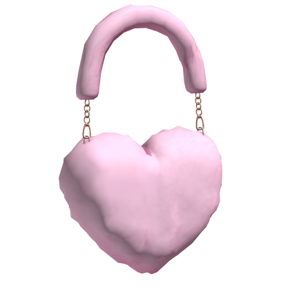 Fuzzy Pink Heart Shoulder Bag