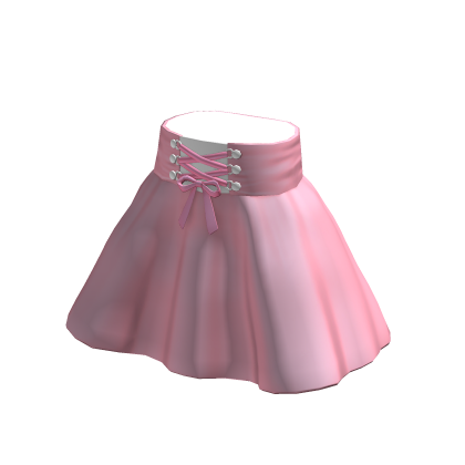 Cute Pink Lace Up Skirt thumbnail