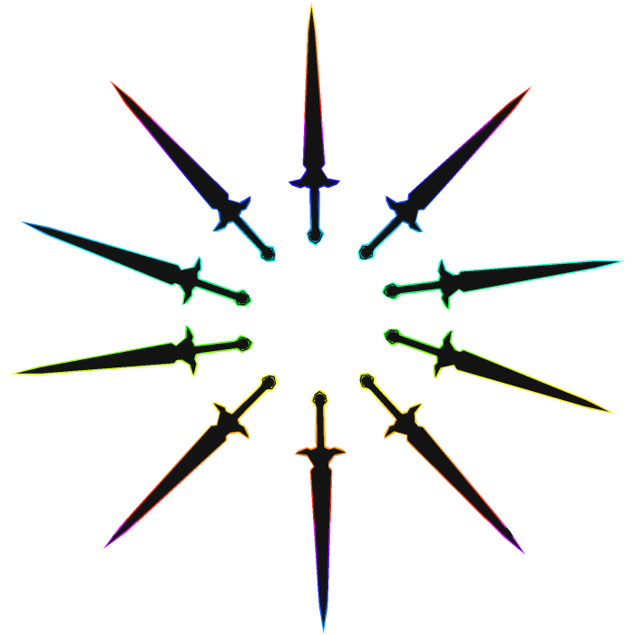 Cartoony Rainbow Void Sword Aura
