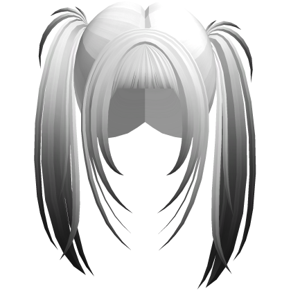 Long Layered Wispy Pigtails White & Black Roblox item