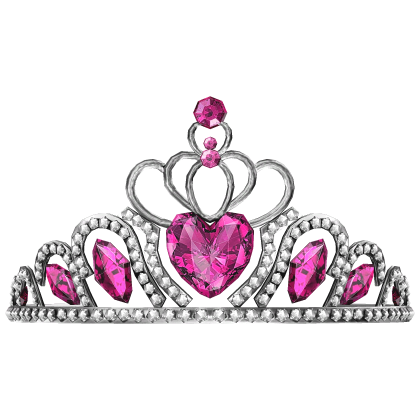 pink heart tiara