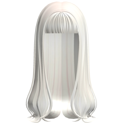 Long Sleek Model Hair w/ Bangs (White) Roblox item