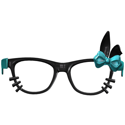 Teal Scene Bunny Ear Glasses Roblox item