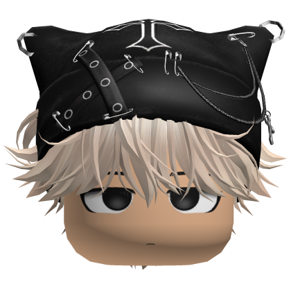 Cute Boy Hair W/ Grunge Beanie (Platinum Blonde) Roblox item