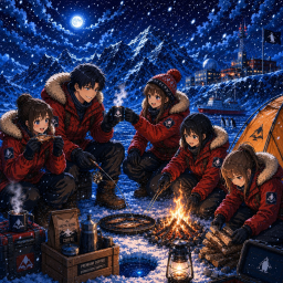 Frozen Antarctic Fishing
