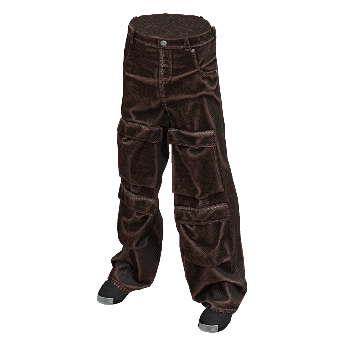 Vintage Baggy Cargo Jeans (Brown)