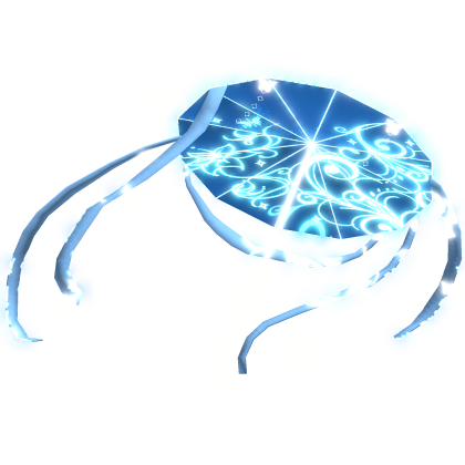 [EMISSIVE] Blue Butterfly Umbrella Glowing