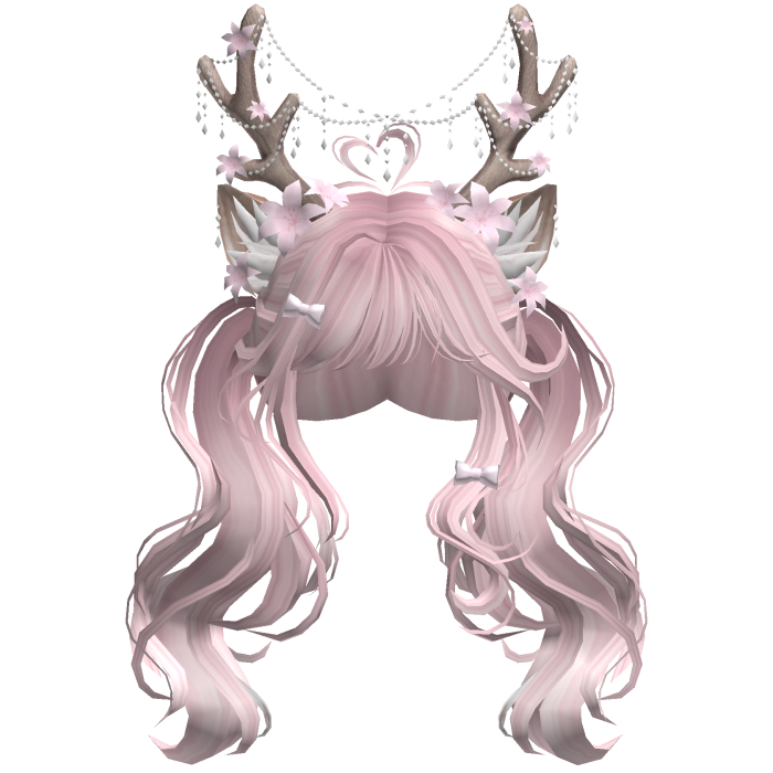 Ethereal Christmas Fairy Fawn Pigtails w/ Antlers