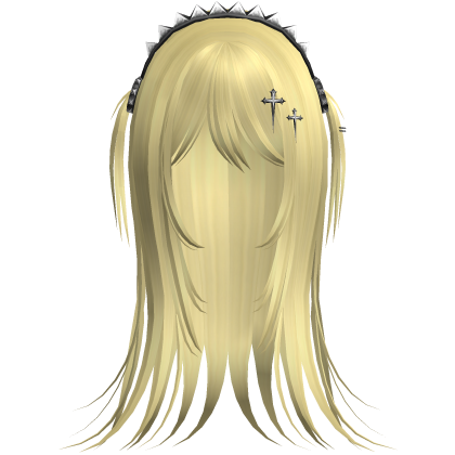 Vampire Goth Wispy Long Hair Yellow  Roblox item