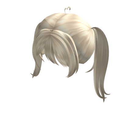 cute platinum blonde  pigtails w bangs Roblox item